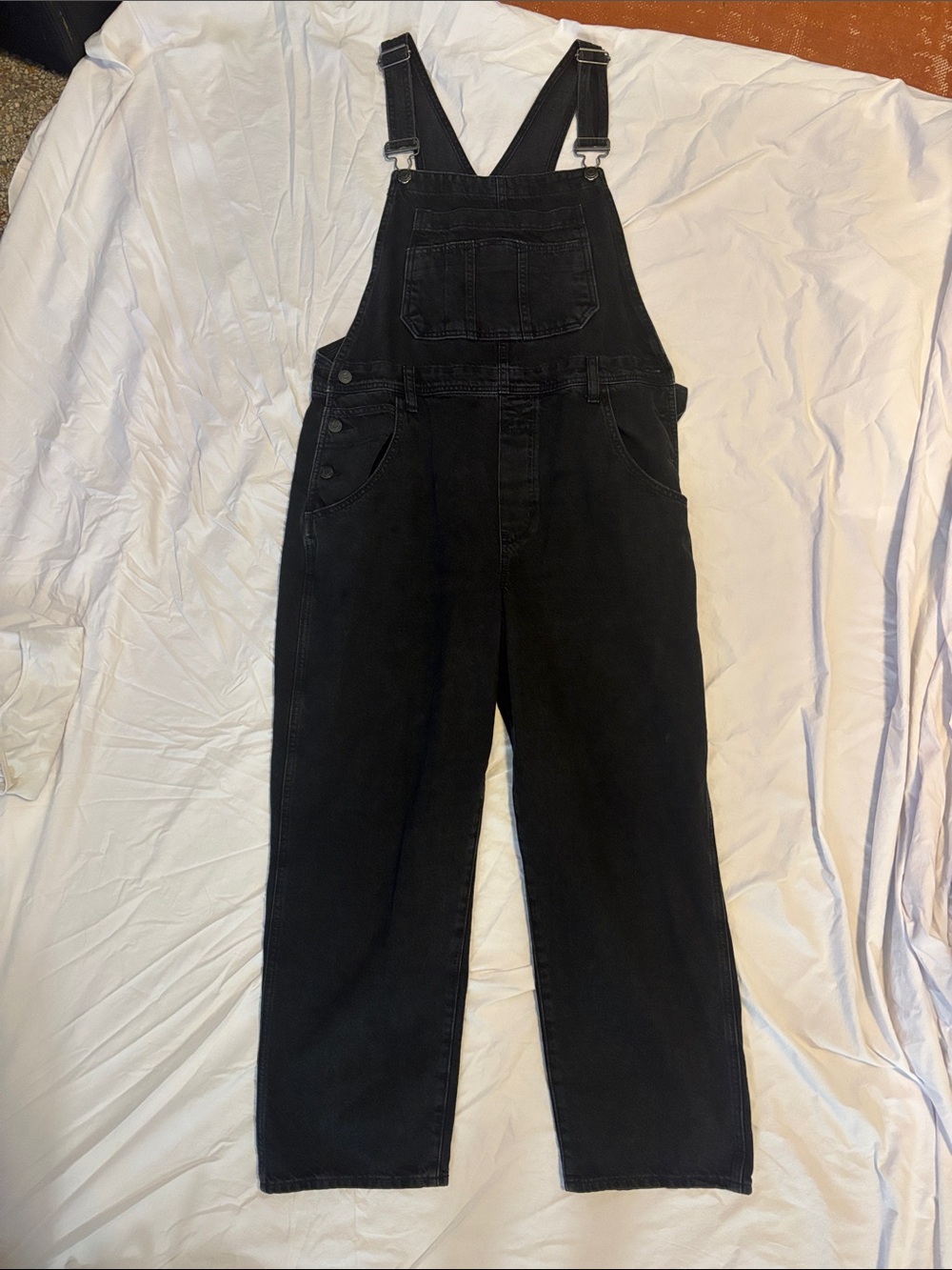 GAP Black Denim Overalls Bib Jumpsuit